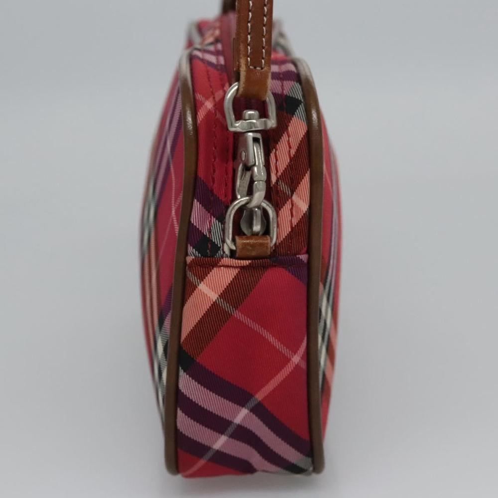 BURBERRY Nova Check Blue Label Accessory Pouch Nylon Red Brown Auth mr1139 - Picture 4 of 16